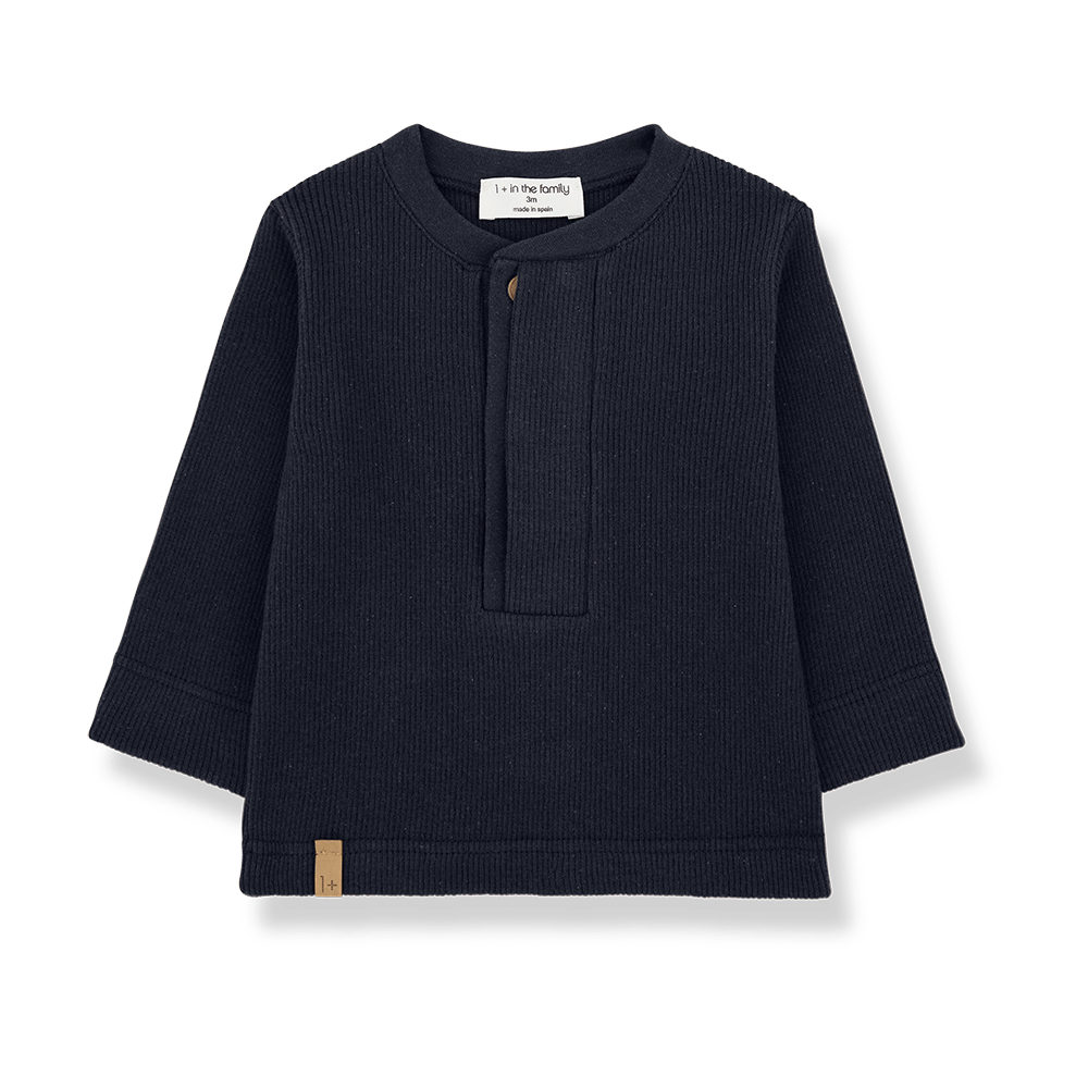 1+ In The Family | Longsleeve Ralf | Donkerblauw -