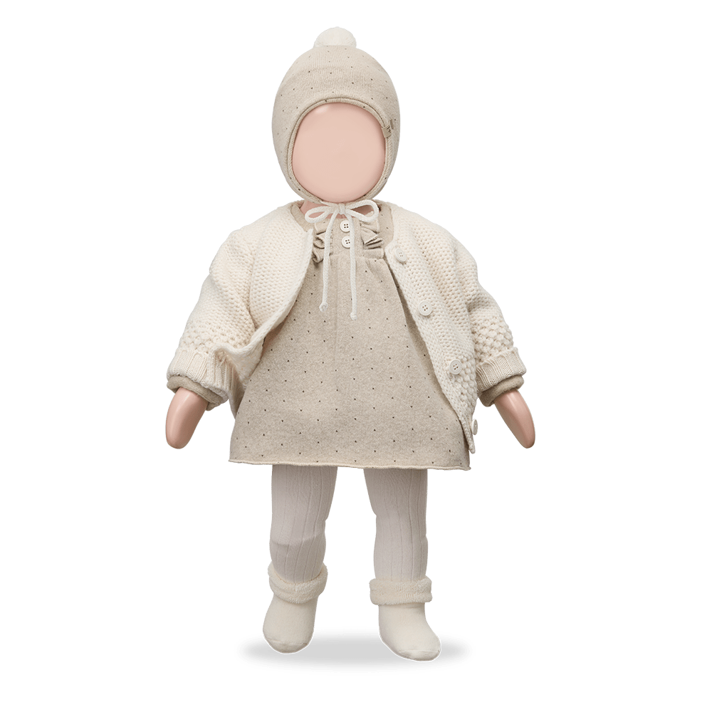 1+ In The Family | Newborn Jurk Claire | Beige -