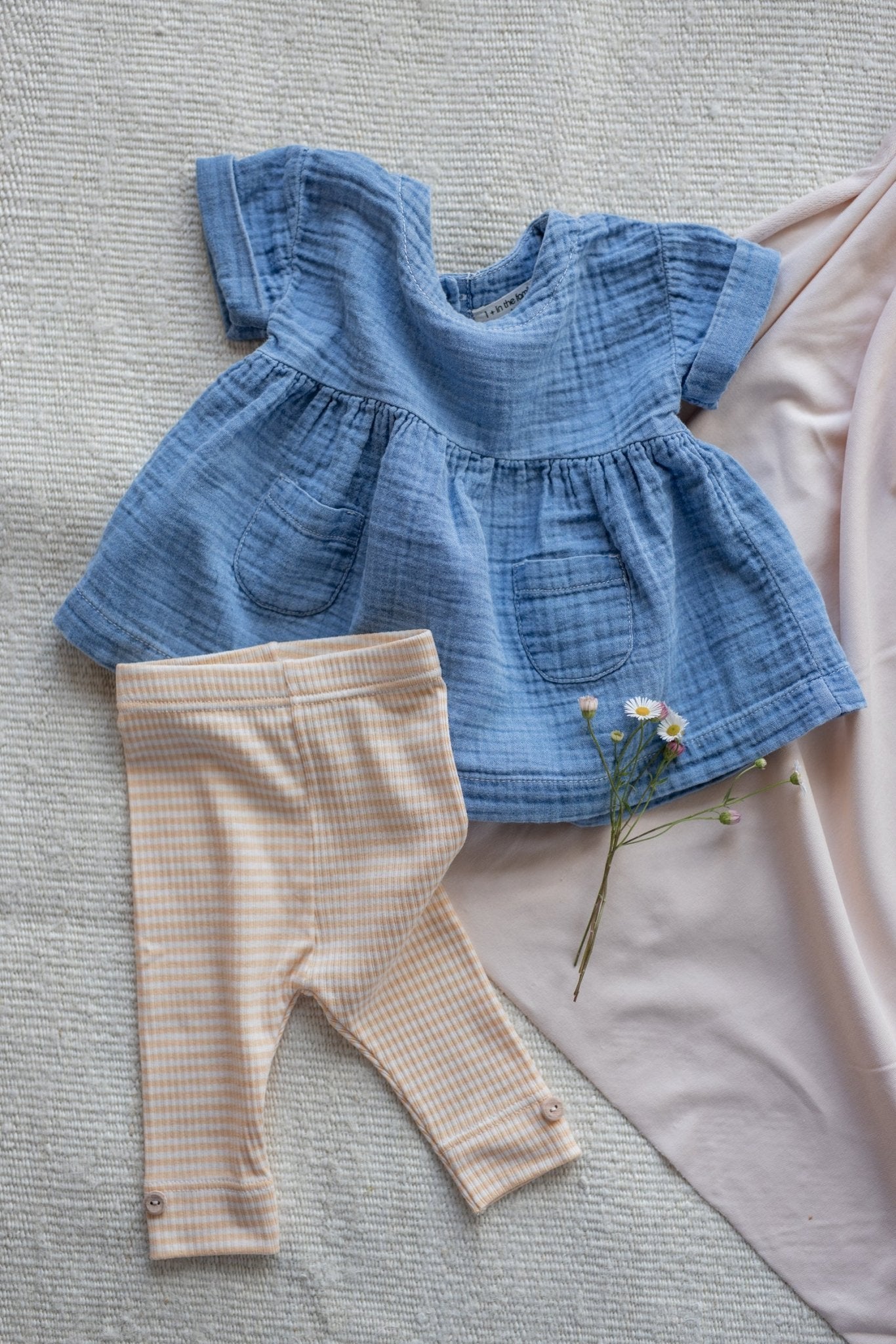 1+ In The Family | Newborn Legging Aida | Peach -