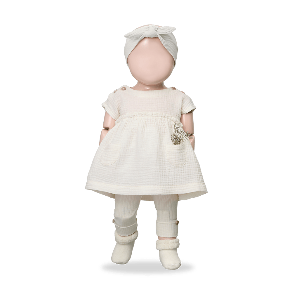 1+ In The Family | Newborn Legging Nerea | Ecru -