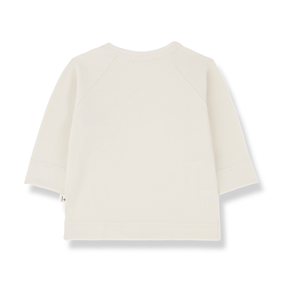 1+ In The Family | Newborn Overslag Longsleeve Elodie | Ecru -