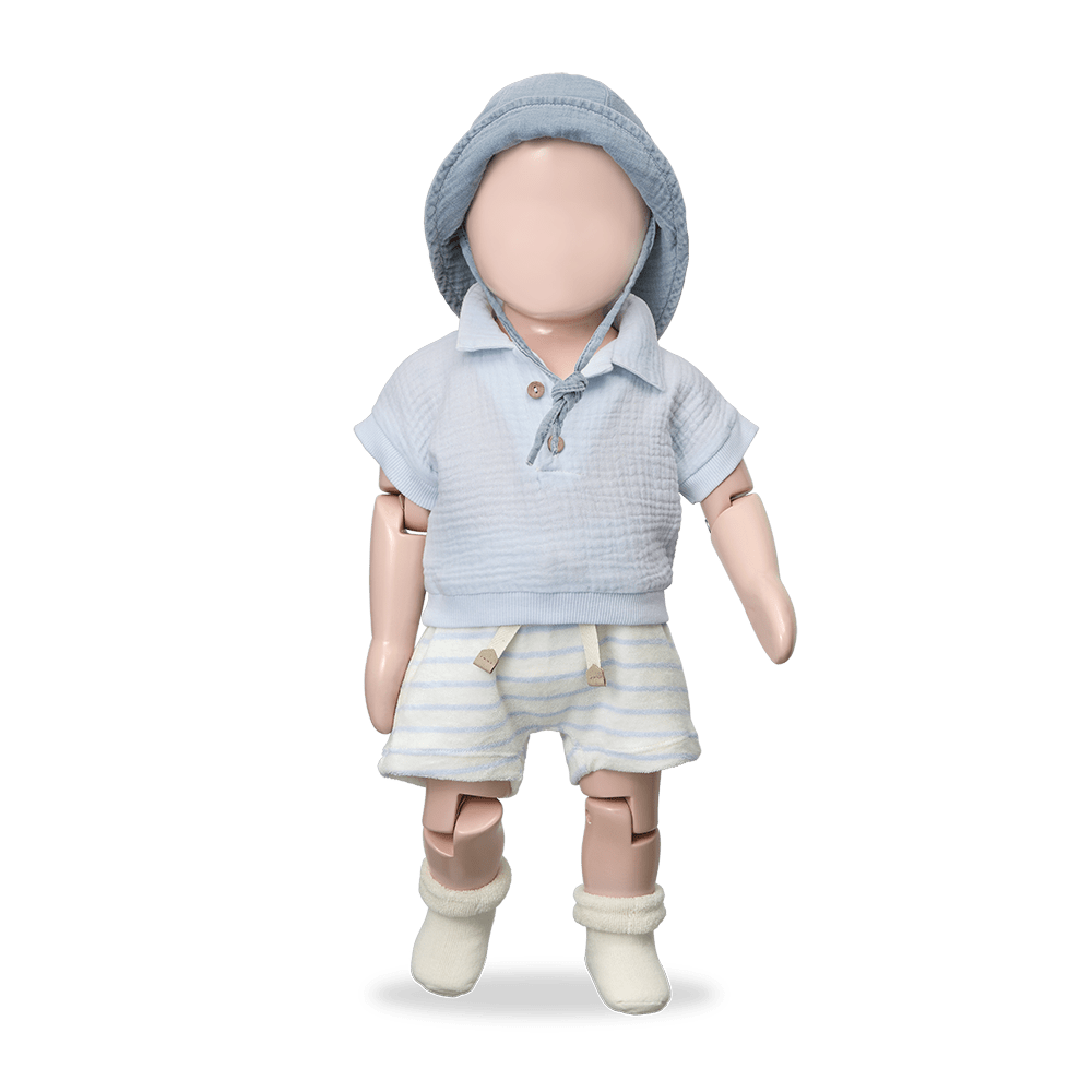 1+ In The Family | Newborn Polo Guido | Misty - Blue -