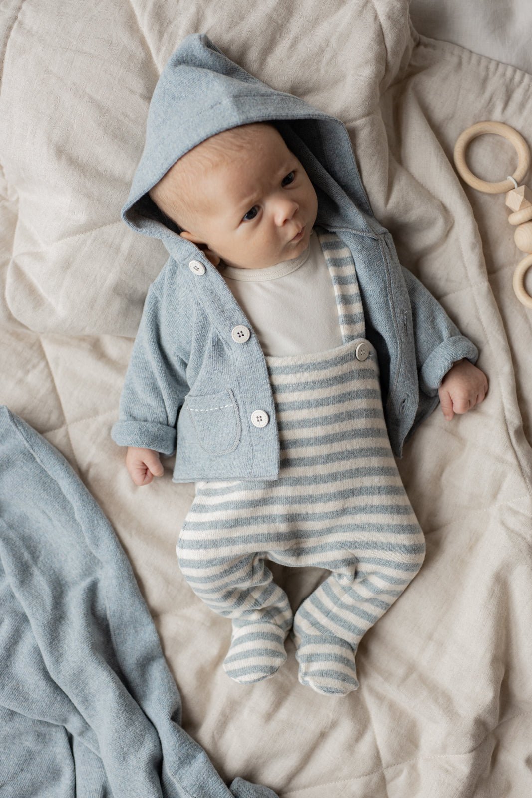 1+ In The Family | Newborn Romper Edith | Ecru -