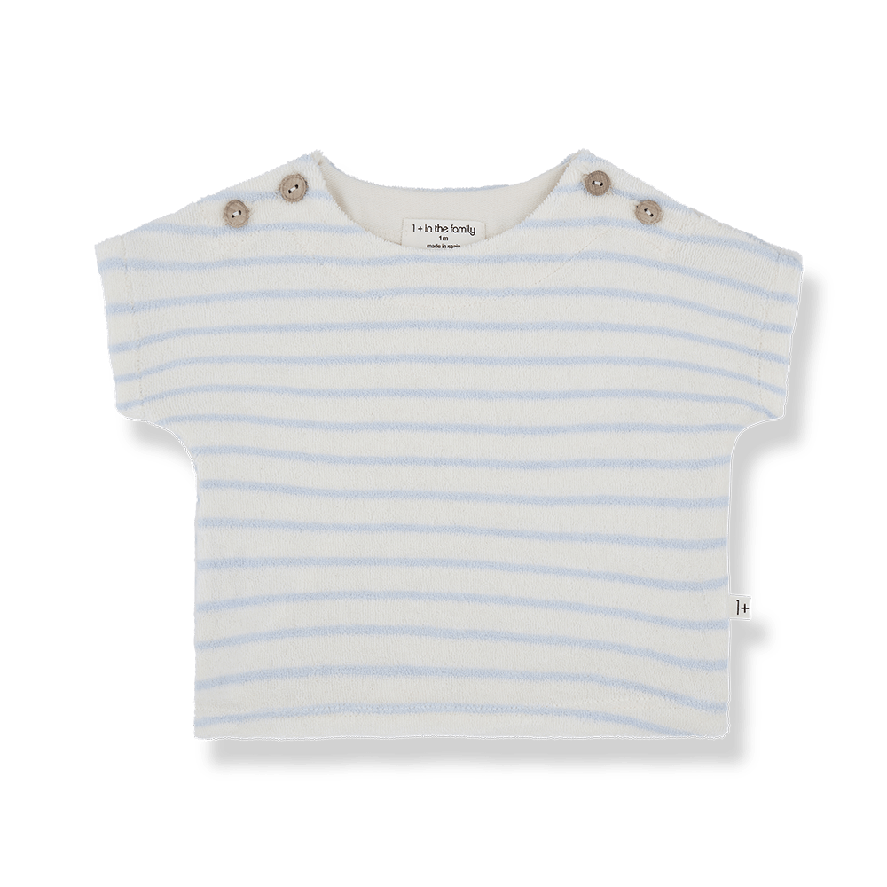 1+ In The Family | T-shirt Tomato | Misty - blue -