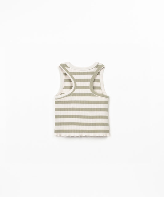 Play Up | Gestreepte Rib Top | Texture