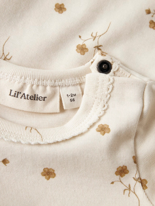 Lil' Atelier | Layo Sig Romper | Coconut Milk Yellow Flower