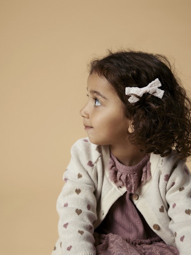 Lil' Atelier | Saran Gebreid Vest Hartjes | Turtledove