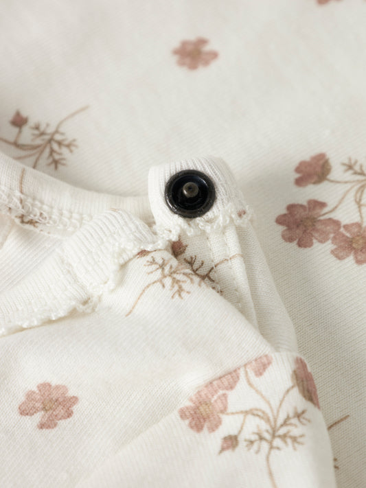 Lil' Atelier | Layo Sig Romper | Coconut Milk Pink Flower