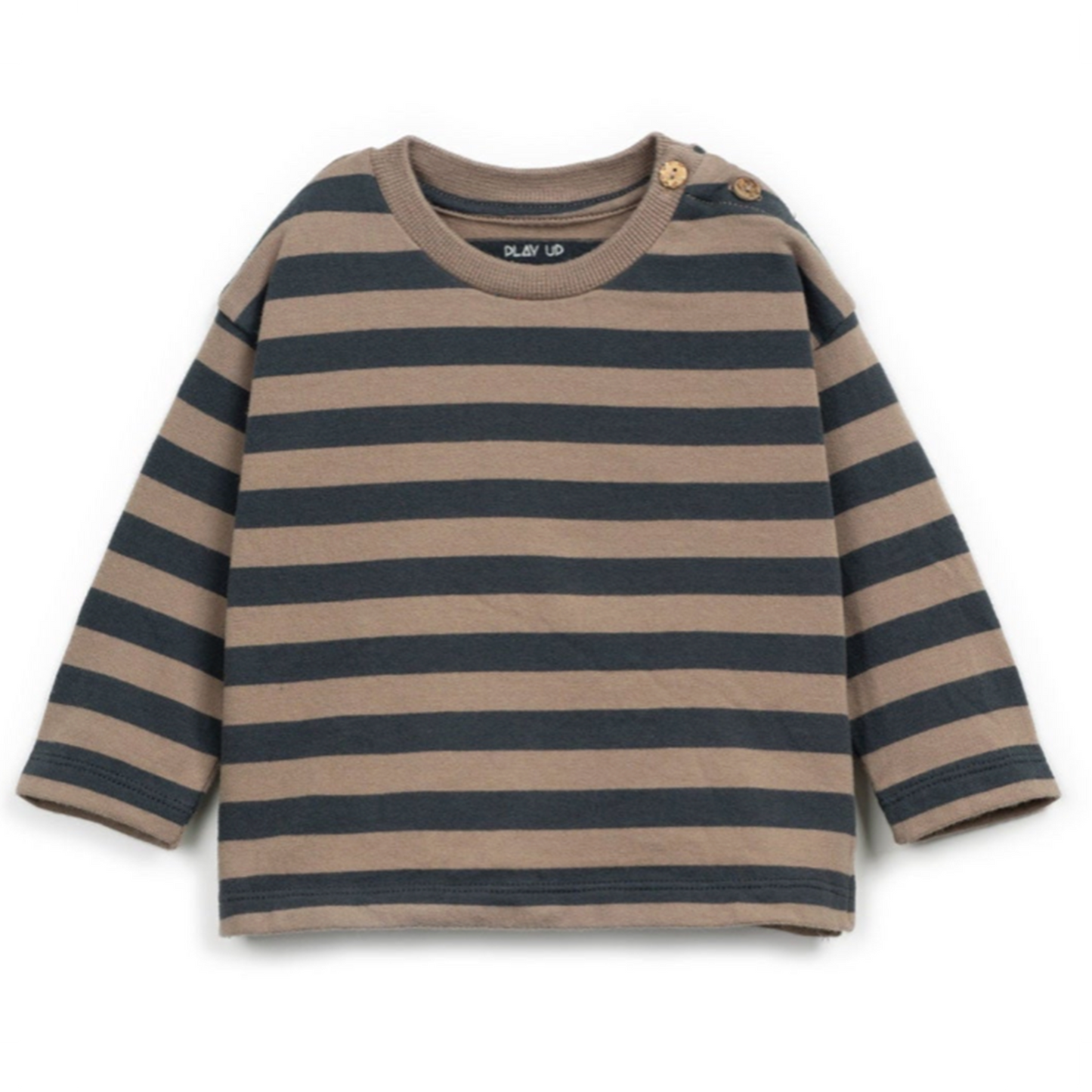 Play Up | Gestreept Jersey T-Shirt | Grafite