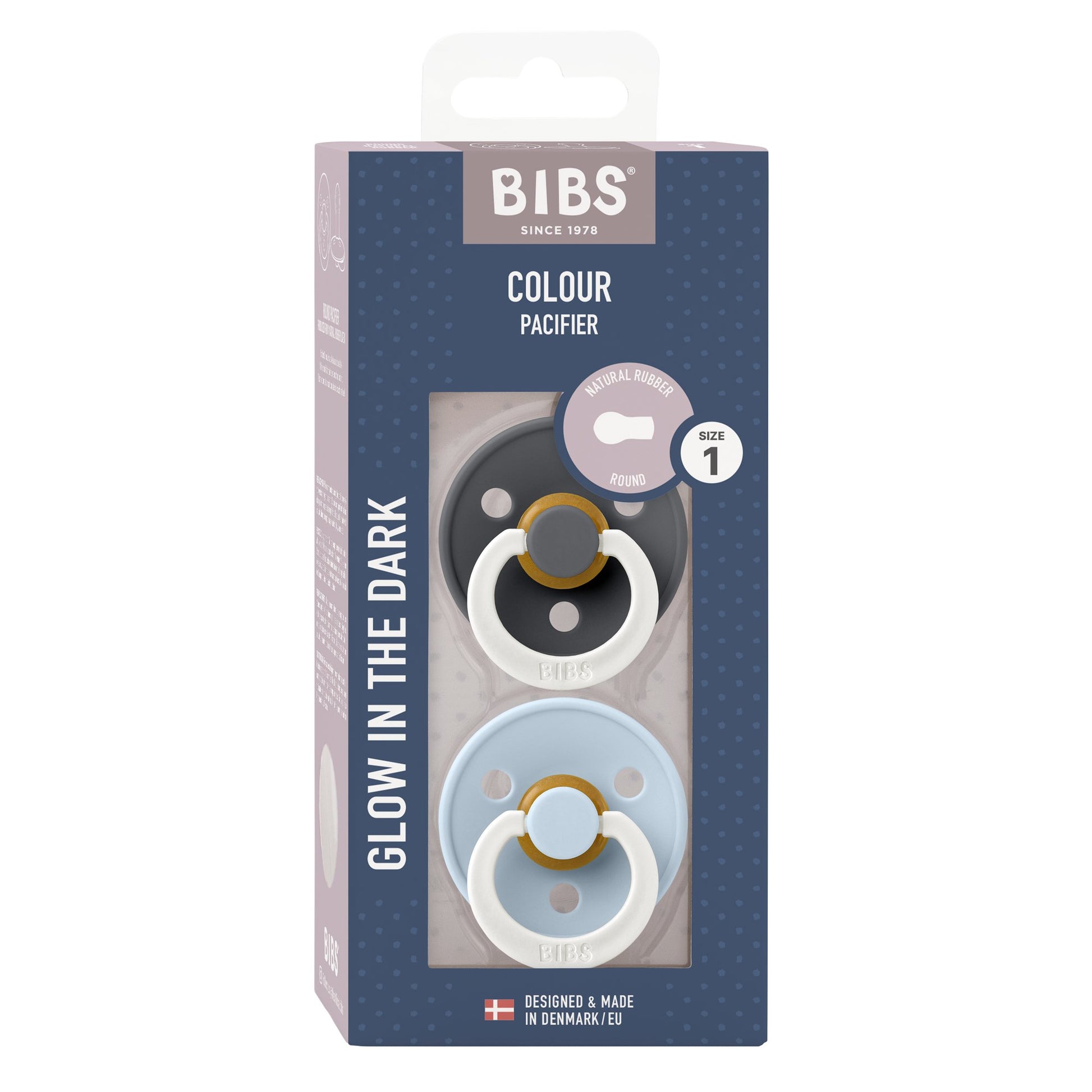 BIBS | Colour Fopspeen 2 - pack | Iron Night/Blue Night | Maat 2 -