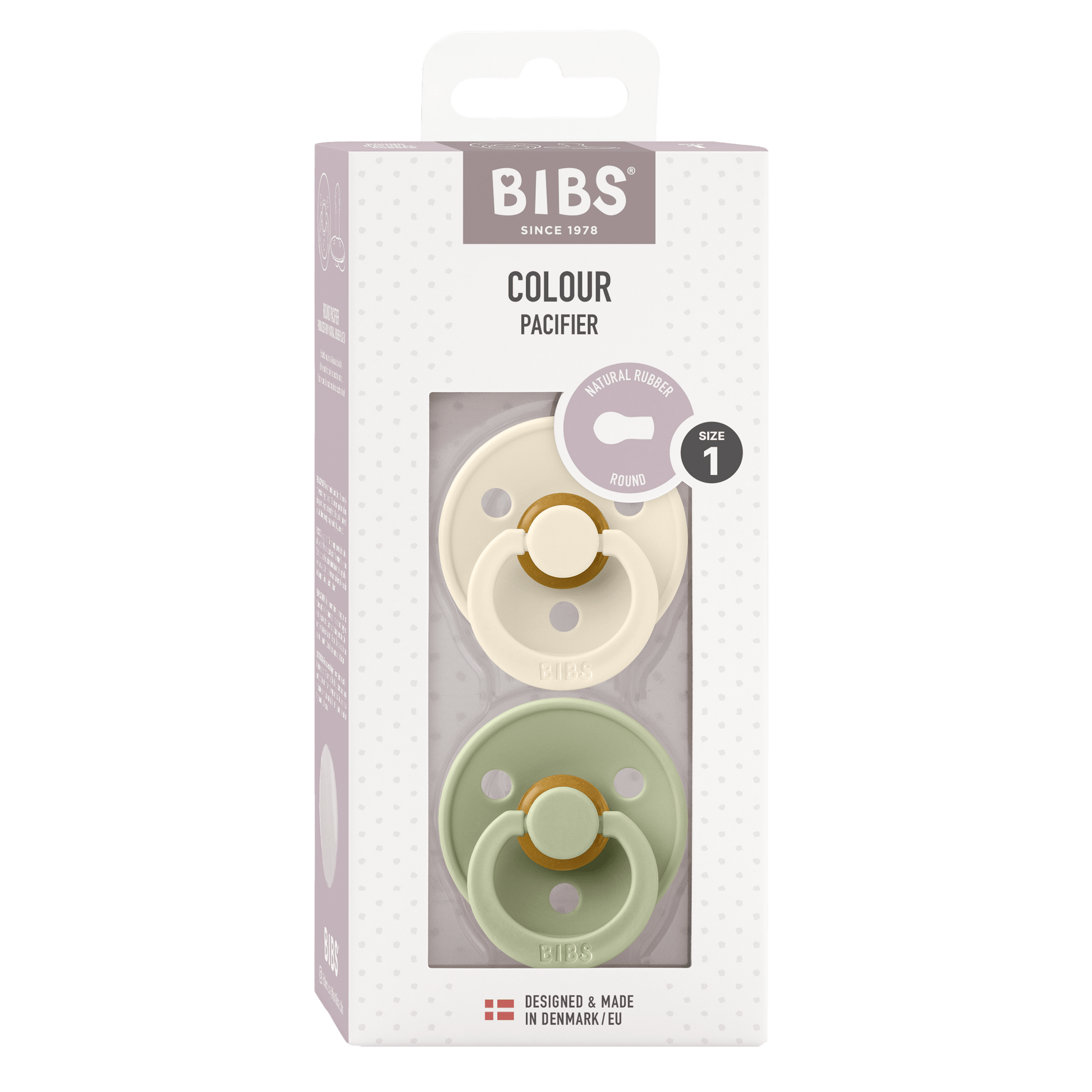 BIBS | Colour Fopspeen 2 - pack | Ivory Sage | Maat 1 -