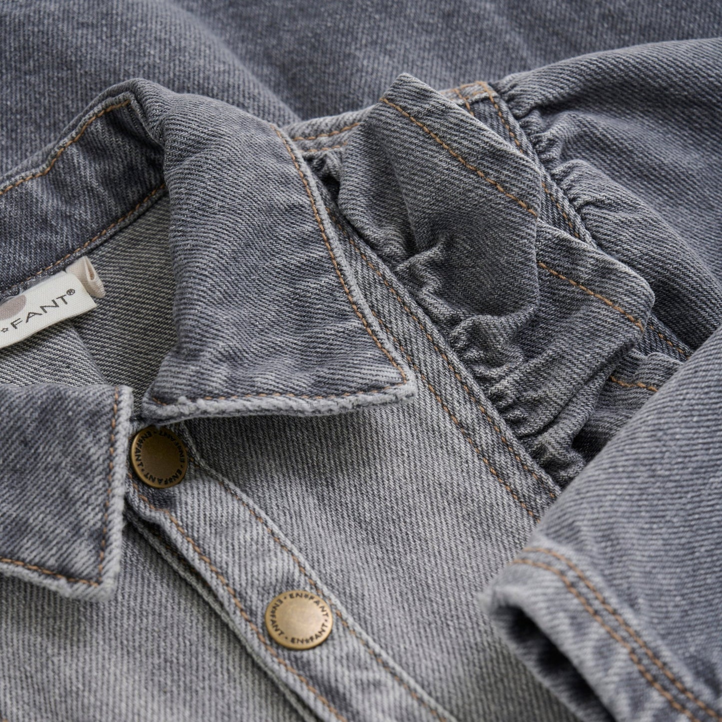 En Fant | Denim Dress | Light Grey Denim - 5713438443985
