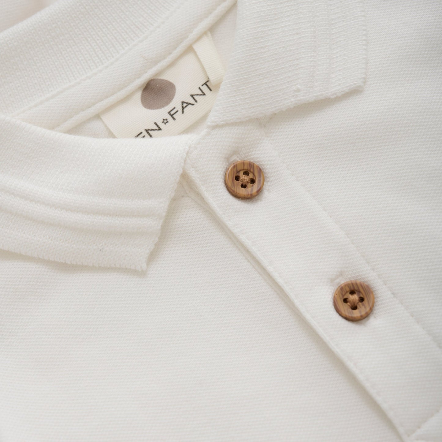 En Fant | Polo Romper | Egret - 5713438439698