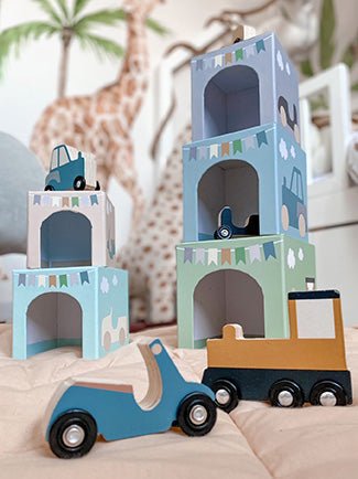 Jabadabado | Stapeltoren Voertuigen | Multi Color -