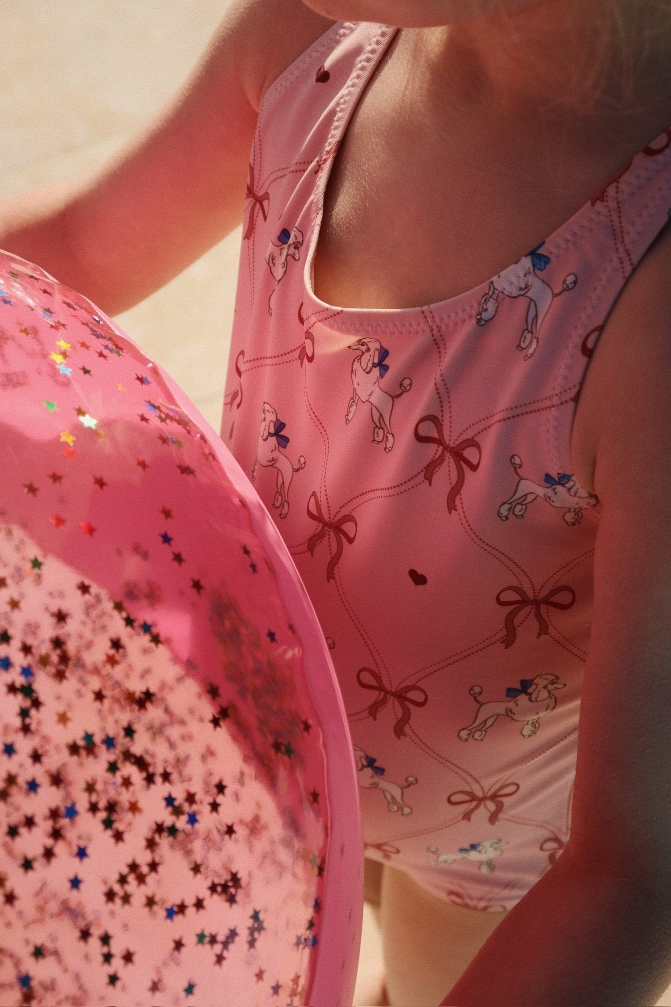 Konges Slojd | Glitter Strandbal | Transparant Pink - 9503009590