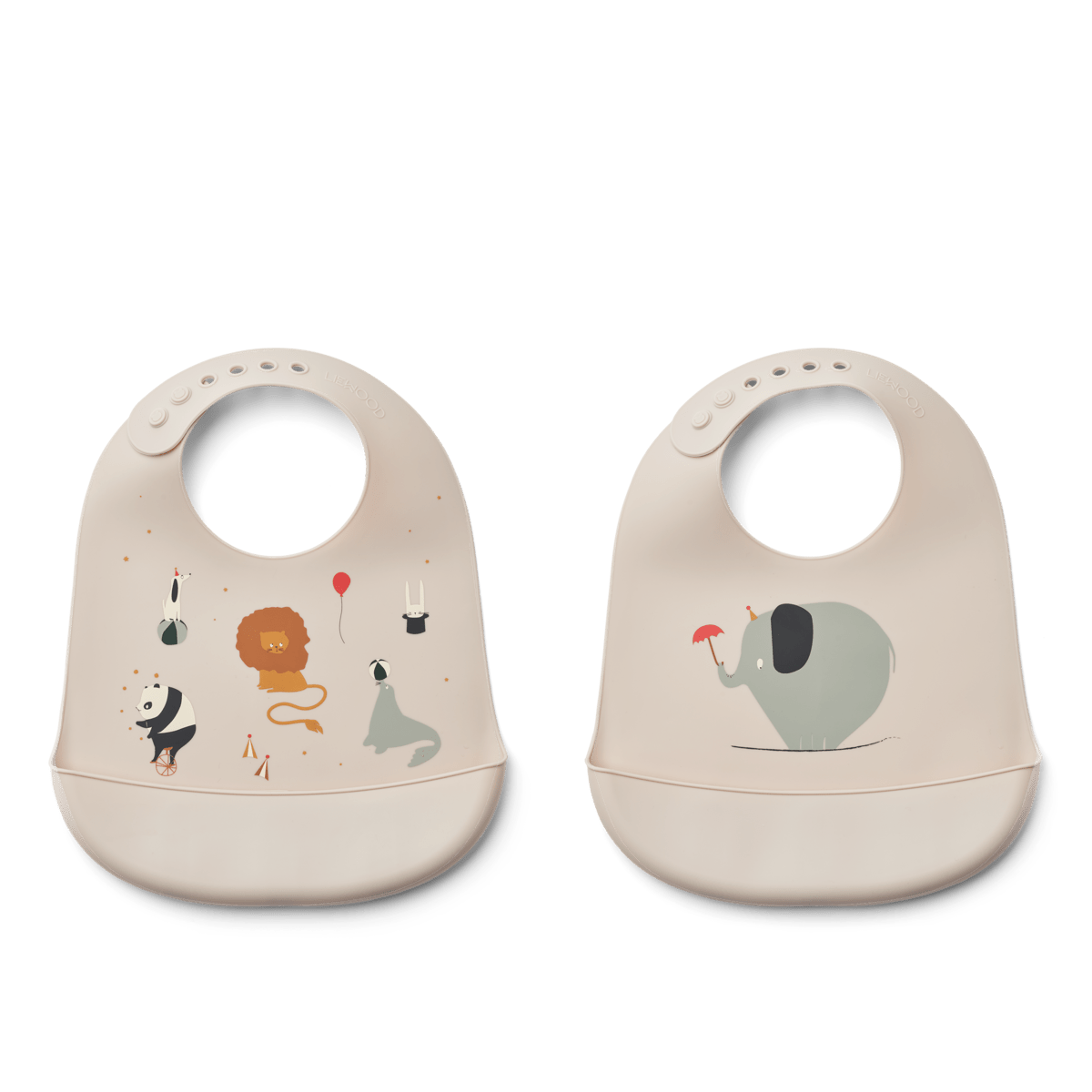 Liewood | Tilda Silicone Slabber 2 - pack | Circus - 5715493405342