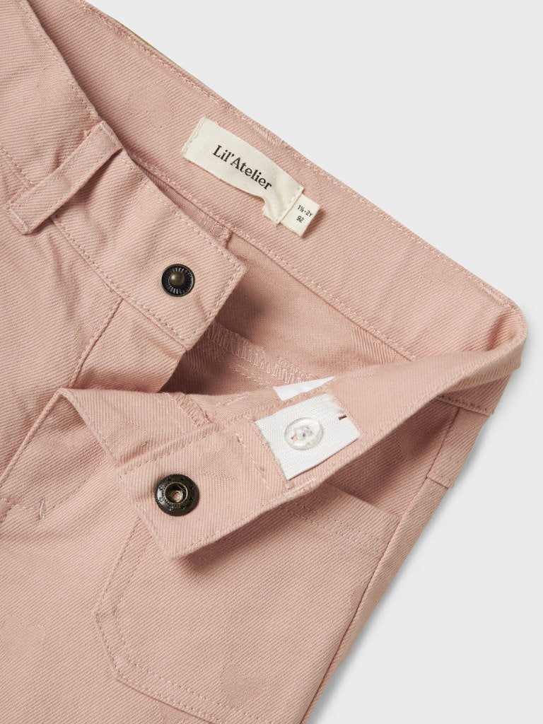 Lil' Atelier | Flamina Wide Twill Jeans | Misty Rose - 5715719613964