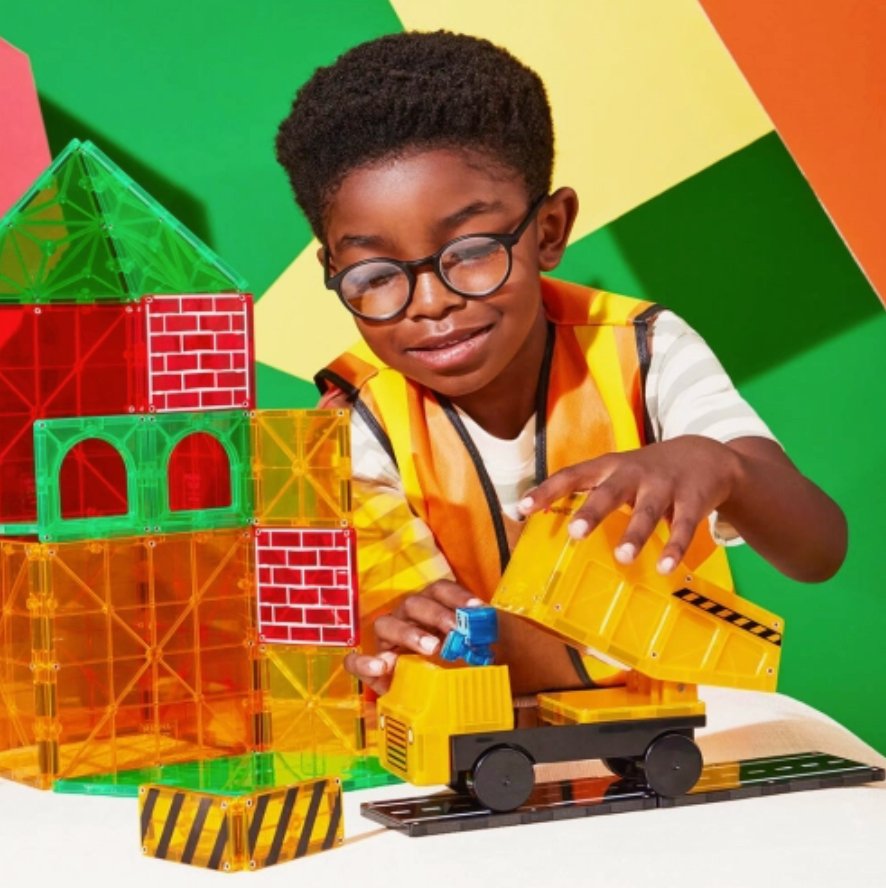 Magna - Tiles | Builder XL Magnetische Tegels | 50 stuks | Multi Color -