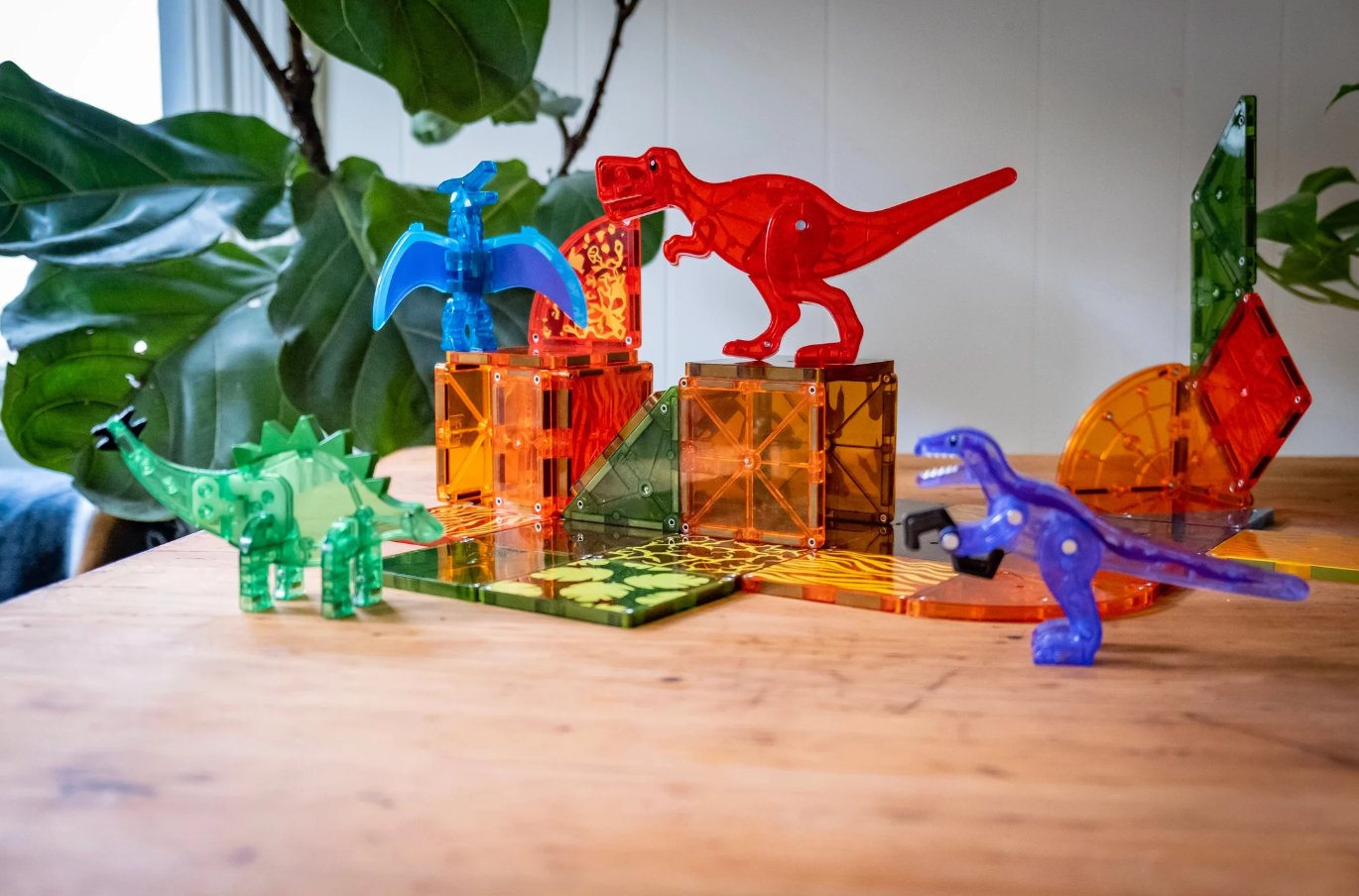 Magna - Tiles | Dino World Magnetische Tegels | 40 stuks | Multi Color -