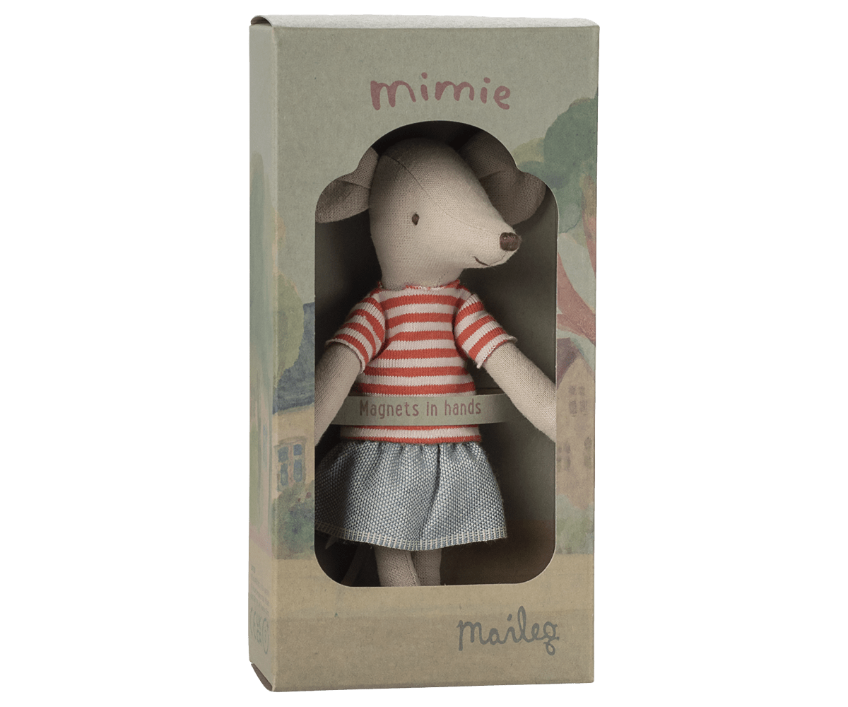 Maileg | Grote Zus Muis met Magneten | Big Sister - 5707304142416