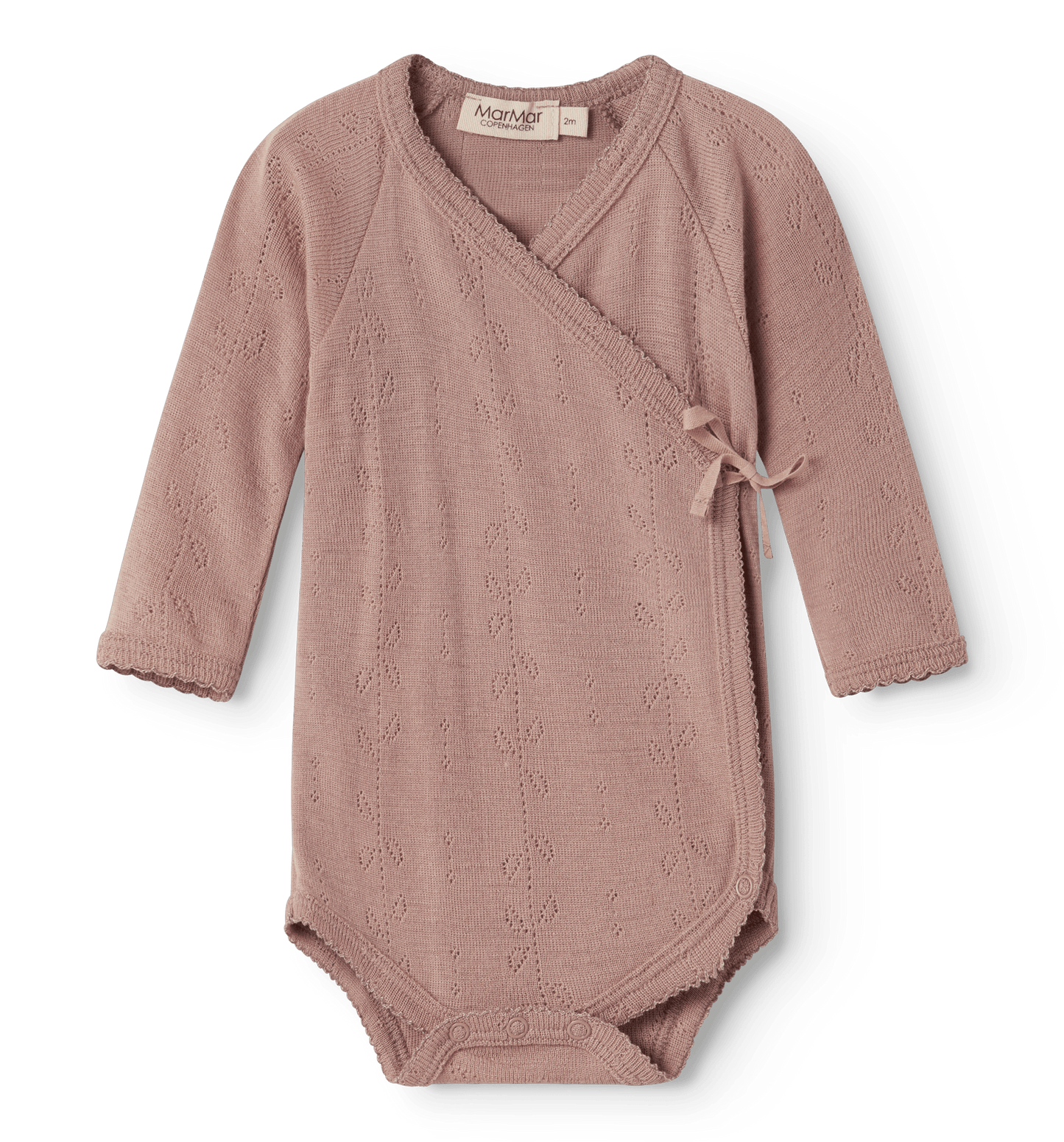 MarMar | Belita Pointelle Overslagromper | Burnt Rose - 5711529524766