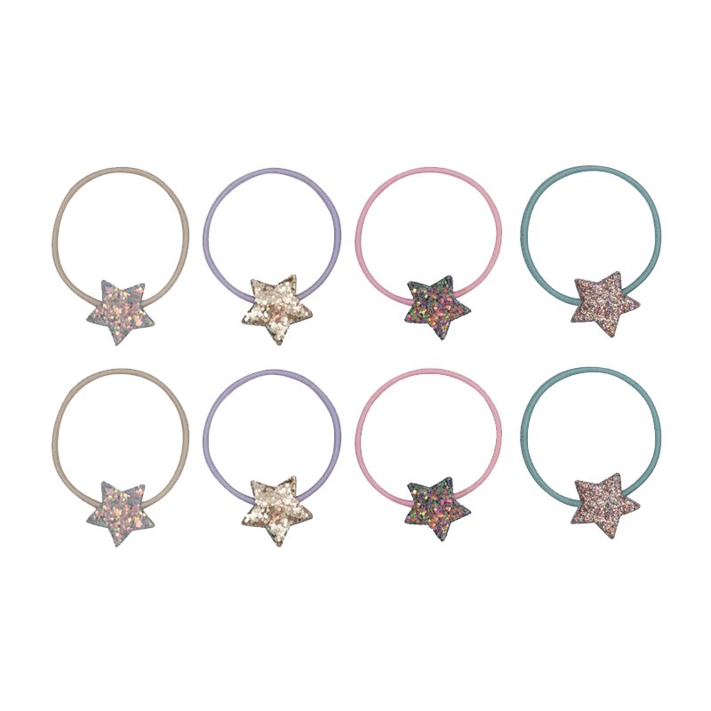 Mimi & Lula | Haarelastiekjes Ster Glitter | Pastel -