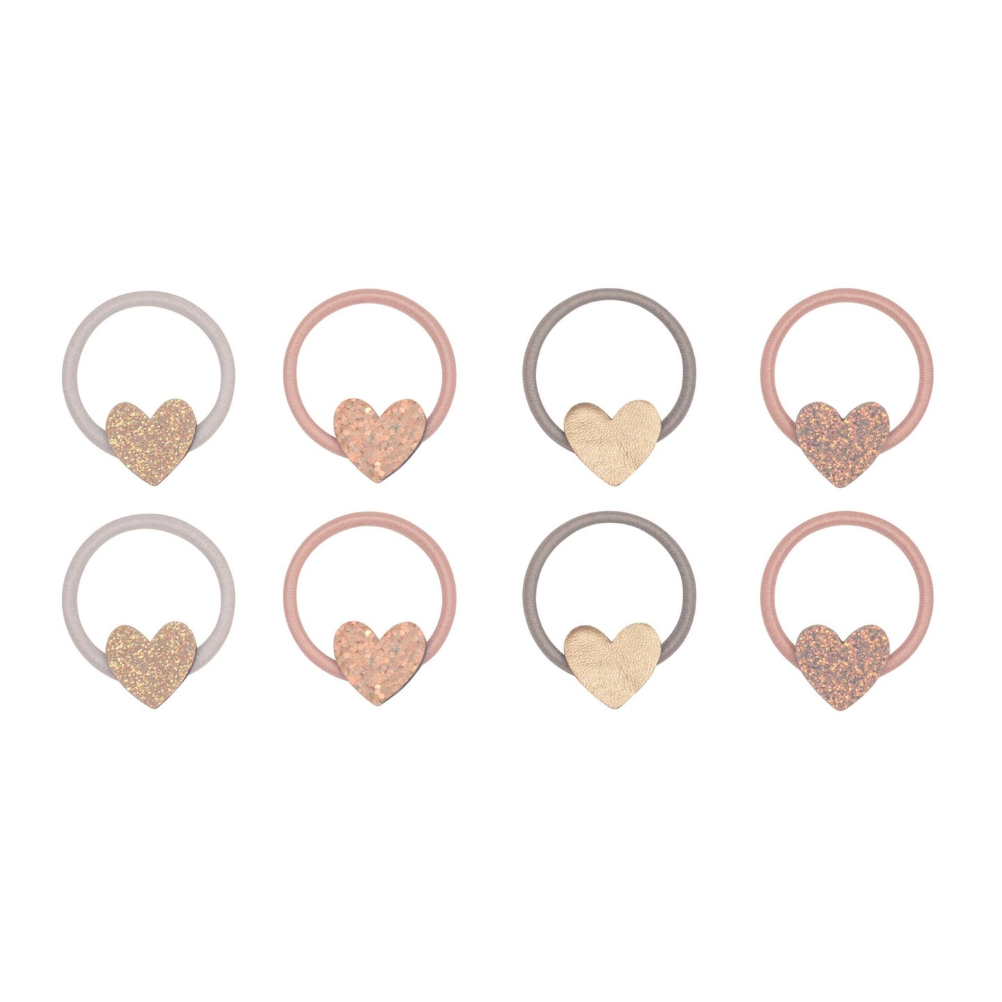 Mimi & Lula | Hart Mini Haarelastiekjes | Pink Multi -