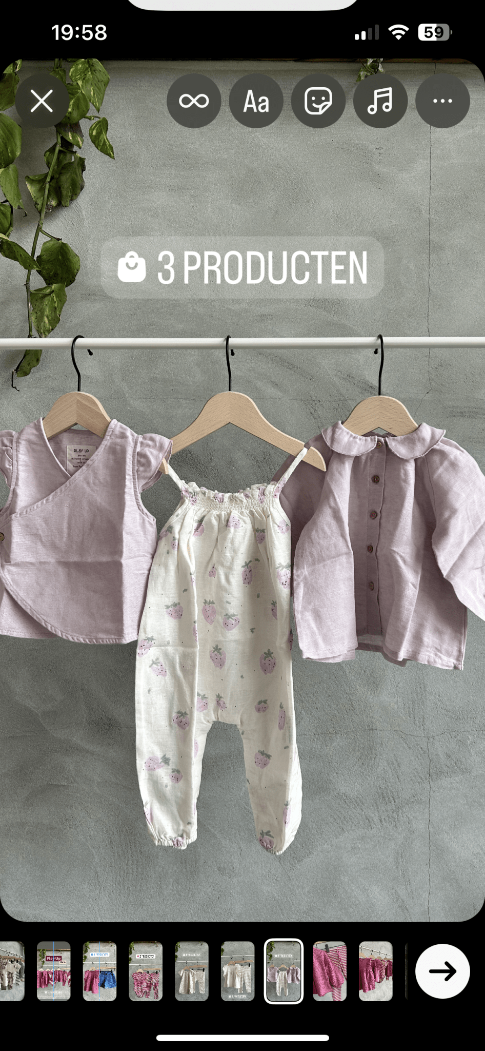 Play Up | Geweefde Romper Aardbei | Grès Morangos - 5608838531182