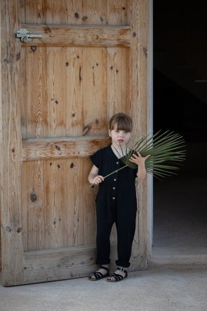 1+ In The Family | Adriano Short Sleeve Overall | Anthracite - 