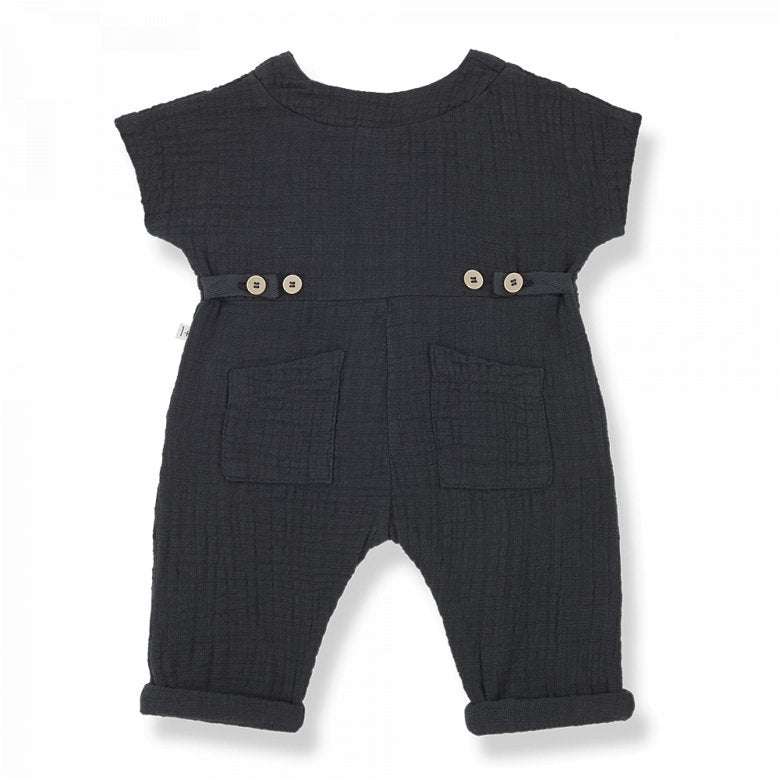 1+ In The Family | Adriano Short Sleeve Overall | Anthracite - 