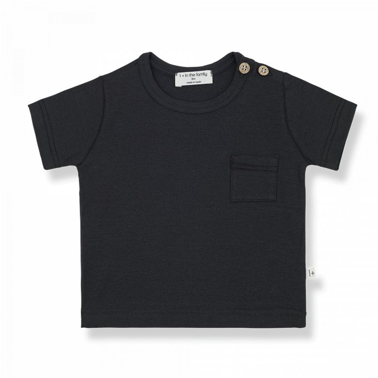 1+ In The Family | Leon Short Sleeve Shirt | Anthracite - 