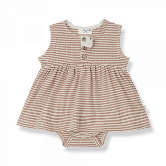 1+ In The Family | Lirica Dress Met Romper | Apricot - 