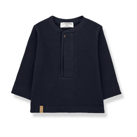 1+ In The Family | Longsleeve Ralf | Donkerblauw - 