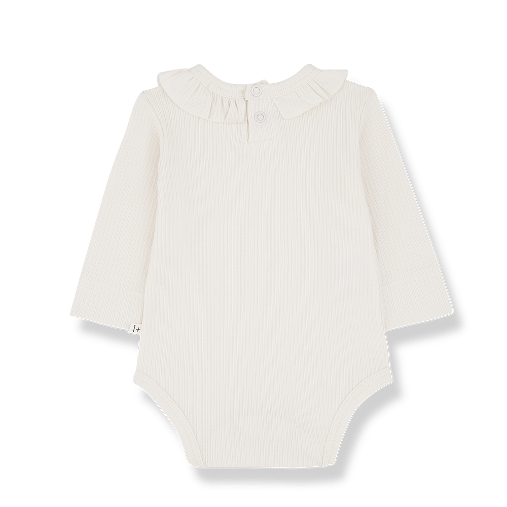 1+ In The Family | Vera Newborn Romper | Ecru - 