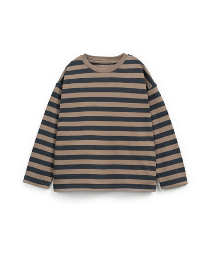 Play Up | Gestreept Jersey T-shirt | Grafite