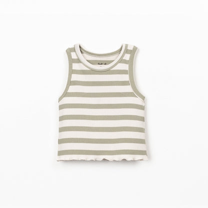 Play Up | Gestreepte Rib Top | Texture