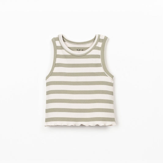 Play Up | Gestreepte Rib Top | Texture