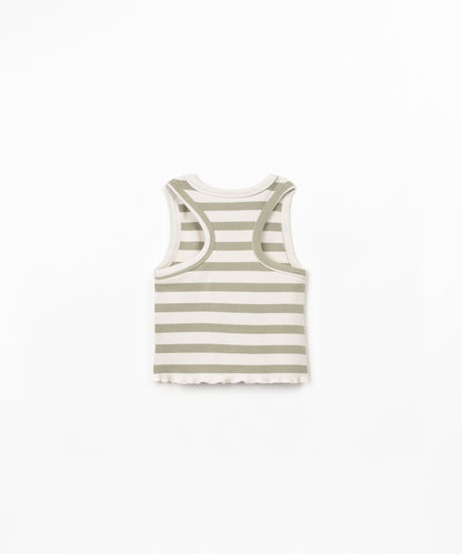 Play Up | Gestreepte Rib Top | Texture