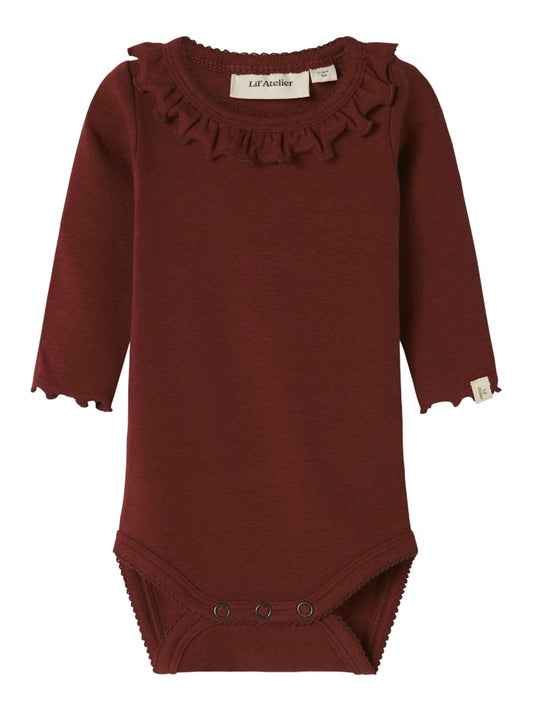 Lil' Atelier | Gayo Koj Romper | Hot Chocolate