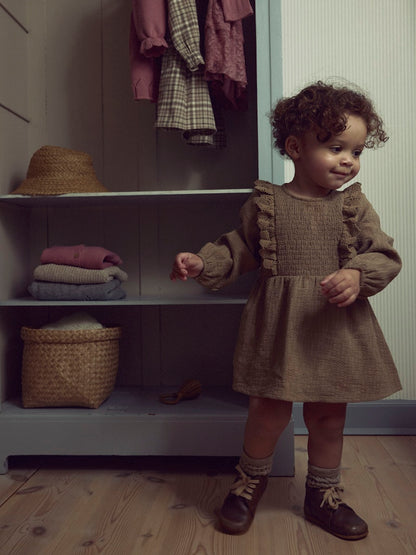 Lil' Atelier | Rosita Liu Body Jurk | Sepia Tint