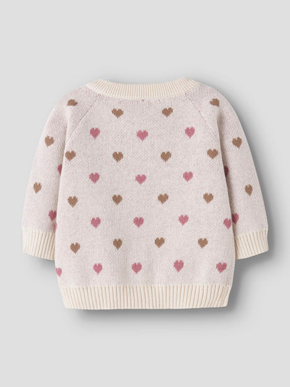 Lil' Atelier | Saran Gebreid Babyvest Hartjes | Turtledove