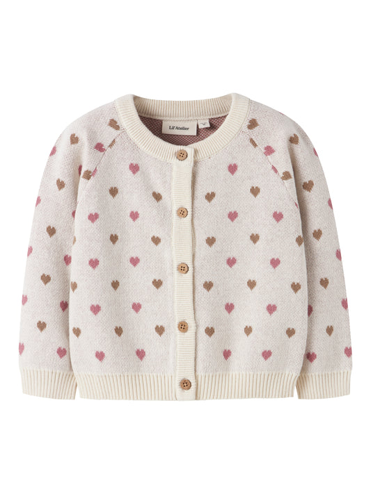 Lil' Atelier | Saran Gebreid Vest Hartjes | Turtledove
