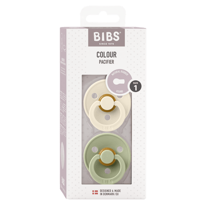 BIBS | Colour Fopspeen 2 - pack | Ivory Sage | Maat 1 - 