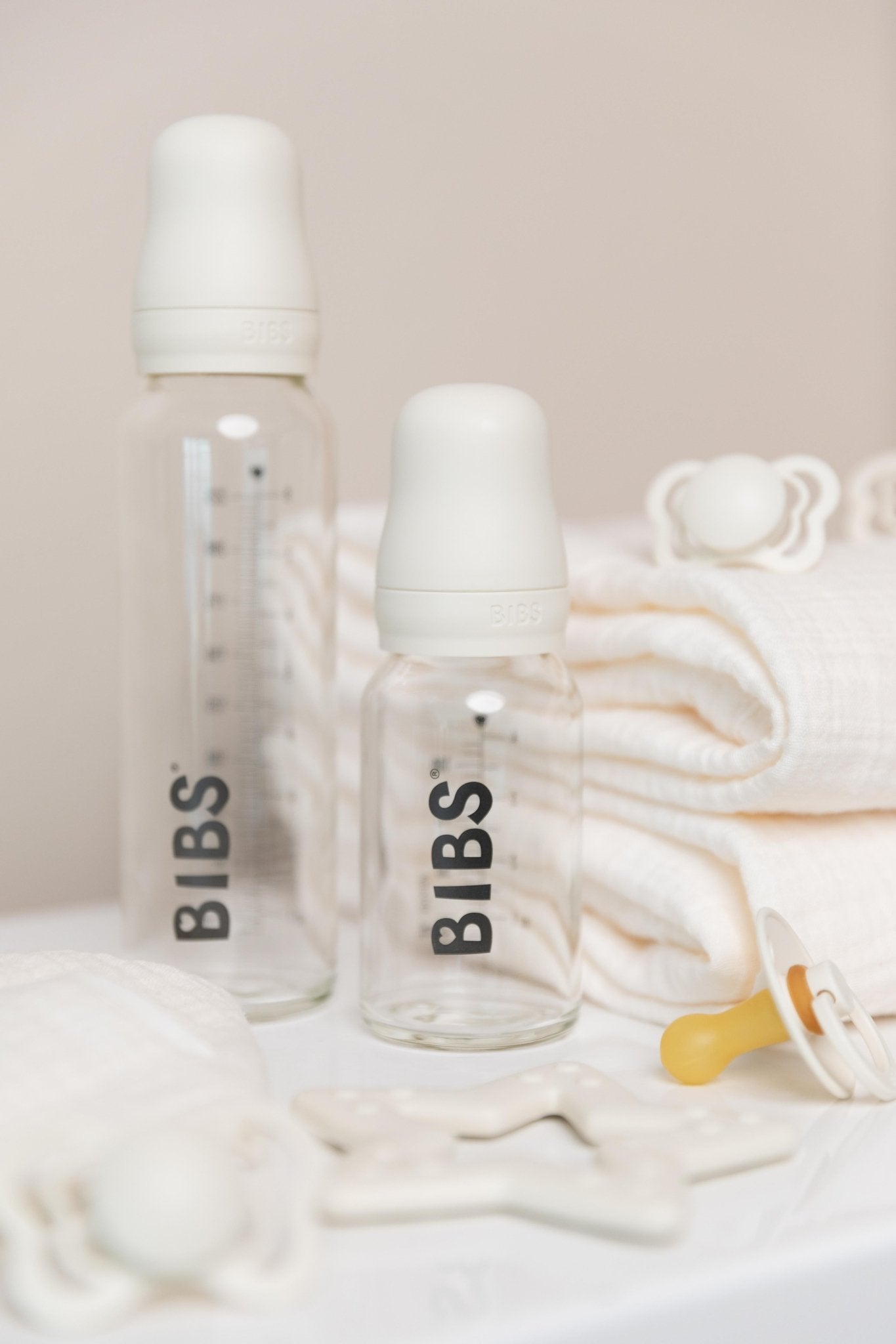 BIBS | Glazen babyfles 110 ml | Ivory - 