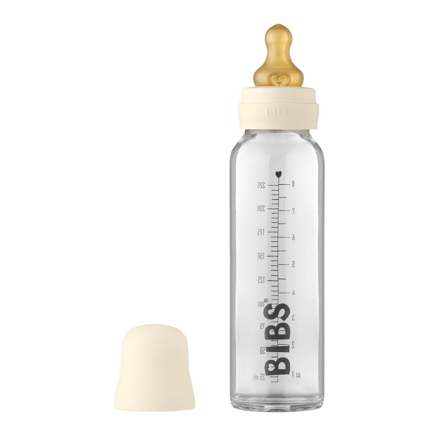 BIBS | Glazen babyfles 225 ml | Ivory - 