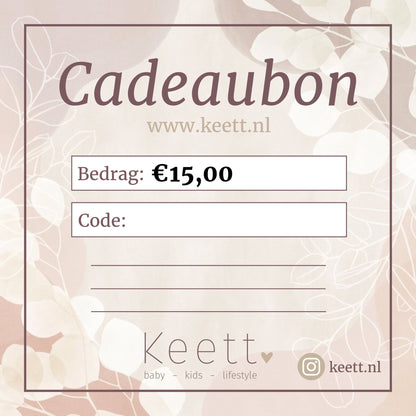Cadeaubon vanaf €10, - (per post) - 