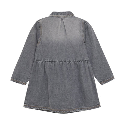 En Fant | Denim Dress | Light Grey Denim - 5713438443985