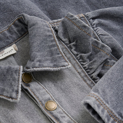 En Fant | Denim Dress | Light Grey Denim - 5713438443985