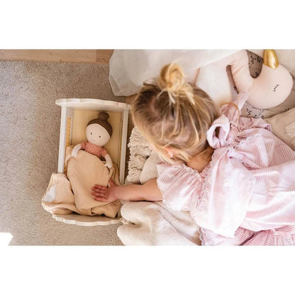 Jabadabado | Houten poppenwieg | Crème - 7332599010119