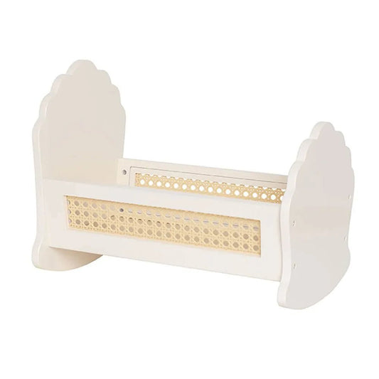 Jabadabado | Houten poppenwieg | Crème - 7332599010119